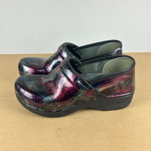 Dansko XP 2.0 Professional Patterned Leather Clogs Womens 9 EU 39 Color Sweep - Picture 1 of 9